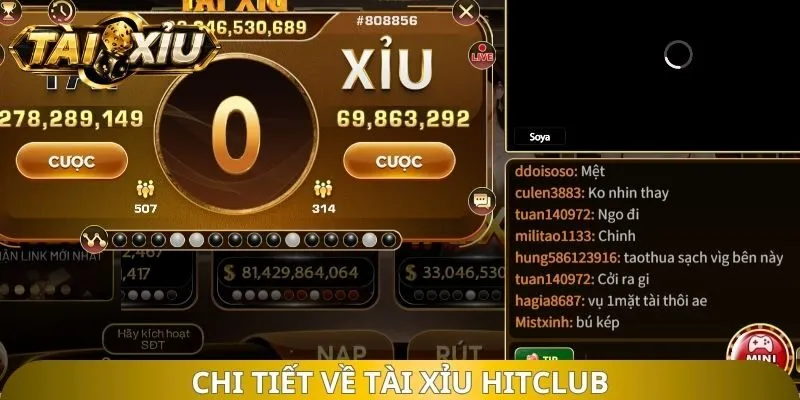 Chi tiết về tài xỉu Hitclub