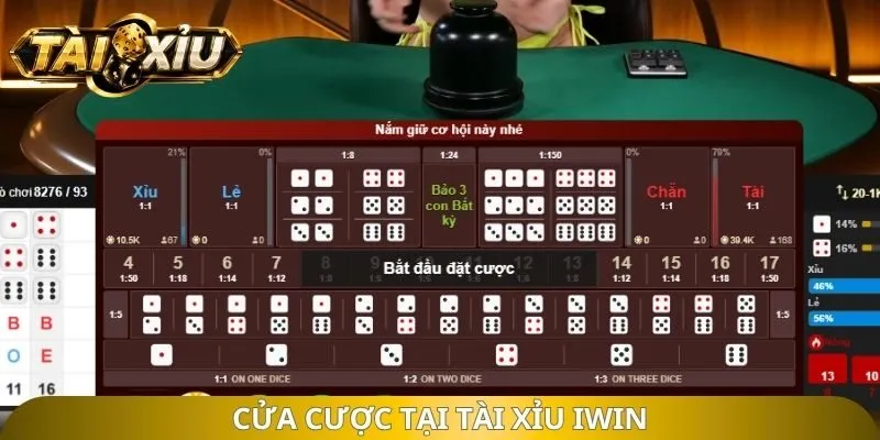 Cửa cược tại tài xỉu Iwin