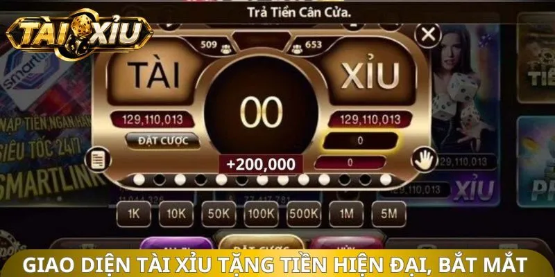 Giao diện tài xỉu tặng tiền hiện đại, bắt mắt
