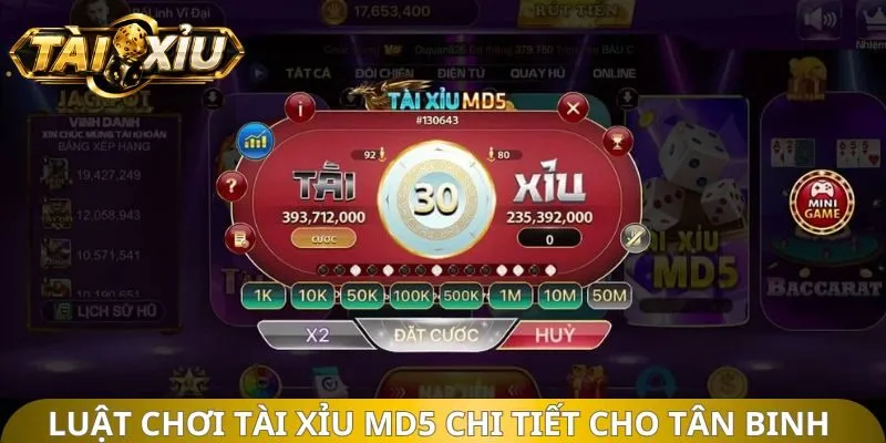 Luật chơi Tài Xỉu MD5 chi tiết cho tân binh