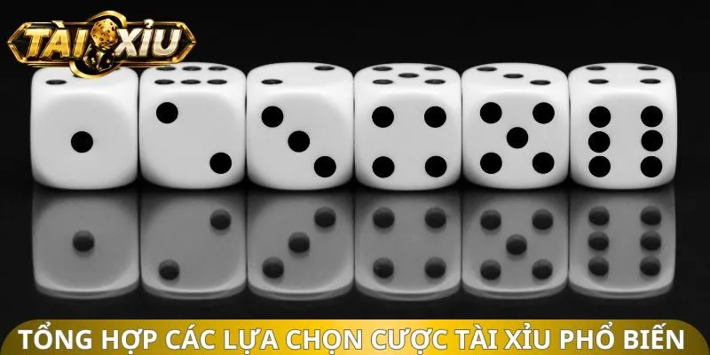 Tổng hợp các lựa chọn cược tài xỉu phổ biến